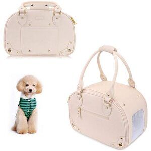 Dog Carrier Purse, Pet Carrier, Cat Carrier, Waterproof Premium Leather Pet Bag
